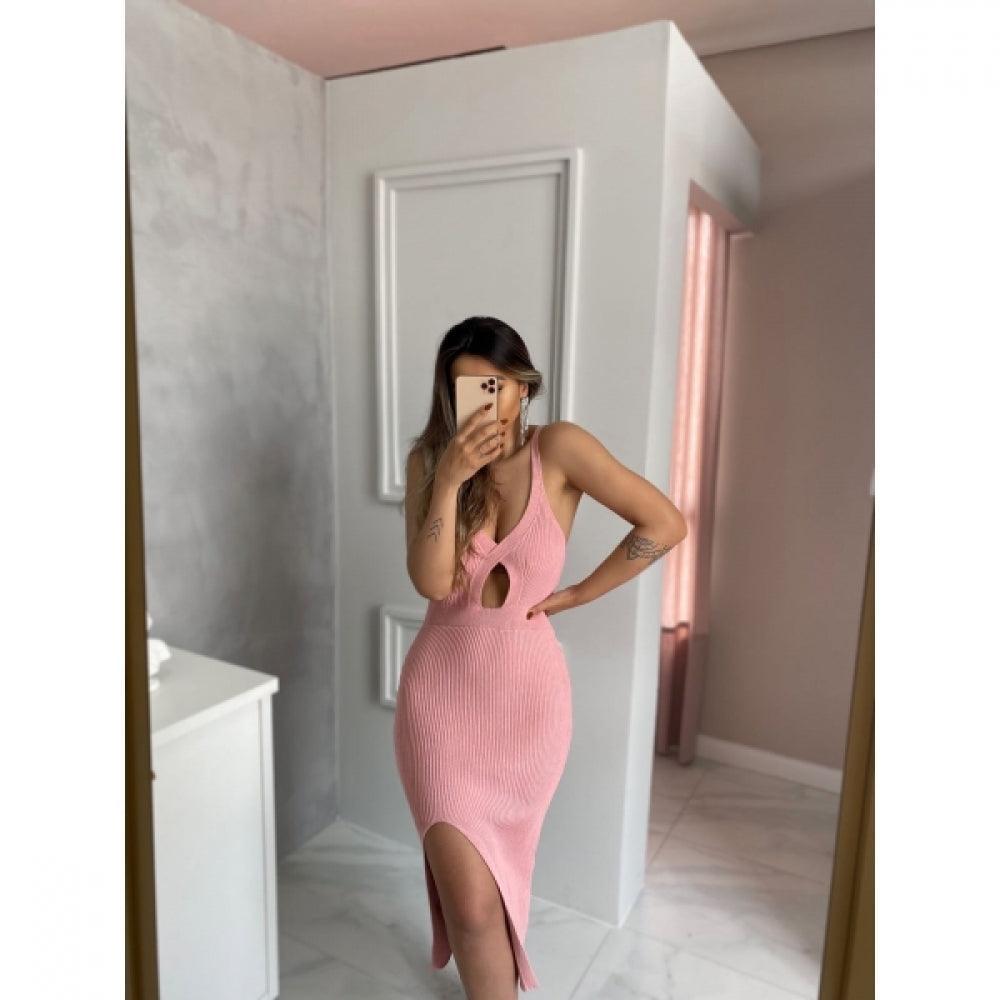 Vestido tricot em fio modal Isabella - Ateliê Tricot