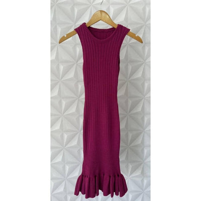Vestido tricot curto em fio modal Érica - Ateliê Tricot