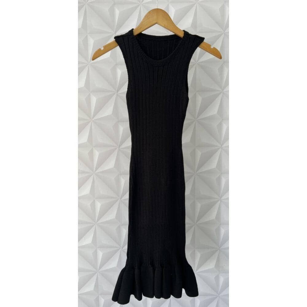 Vestido tricot curto em fio modal Érica - Ateliê Tricot