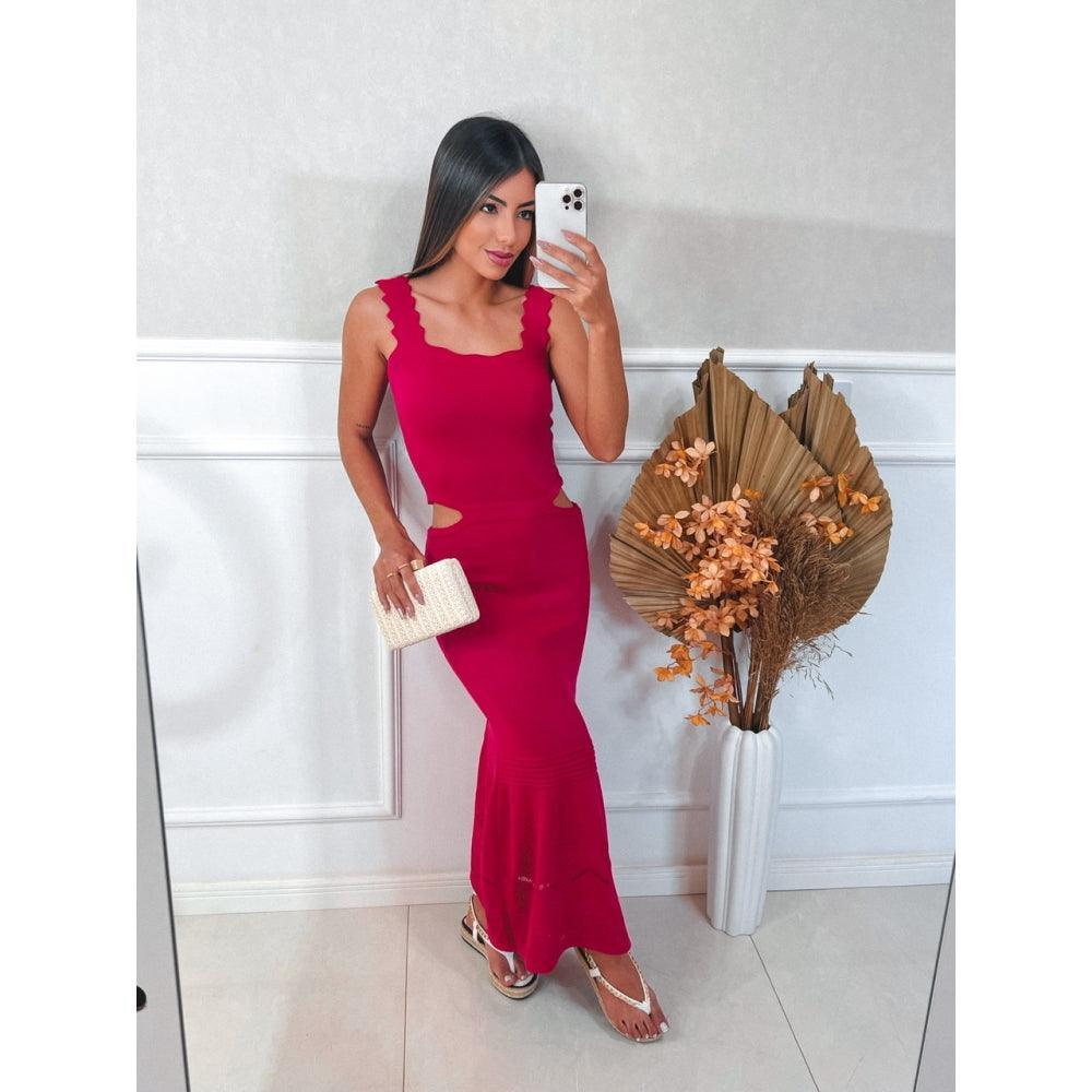 Vestido tricot em fio modal Antonina - Ateliê Tricot