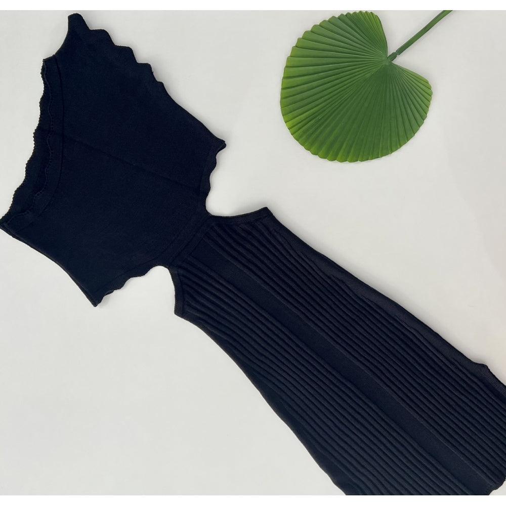 Vestido tricot em fio modal Emília - Ateliê Tricot