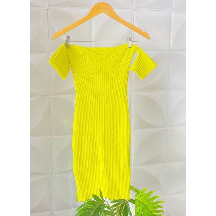 Vestido tricot curto em fio modal Labella - Ateliê Tricot