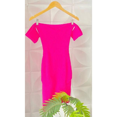 Vestido tricot curto em fio modal Labella - Ateliê Tricot