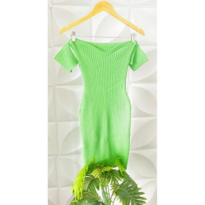 Vestido tricot curto em fio modal Labella - Ateliê Tricot