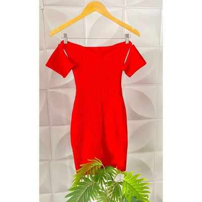 Vestido tricot curto em fio modal Labella - Ateliê Tricot