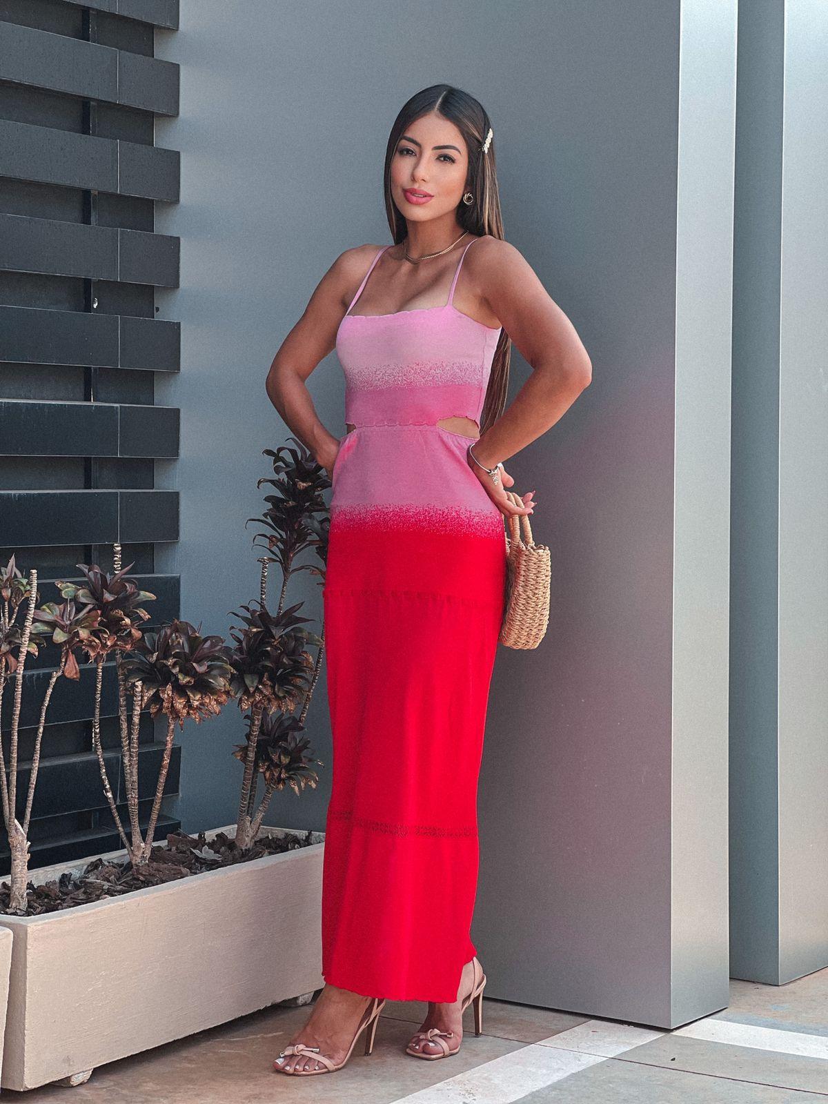 Vestido tricot longo em fio modal Julie - Ateliê Tricot