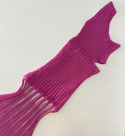 Vestido tricot em fio modal Marina - Ateliê Tricot