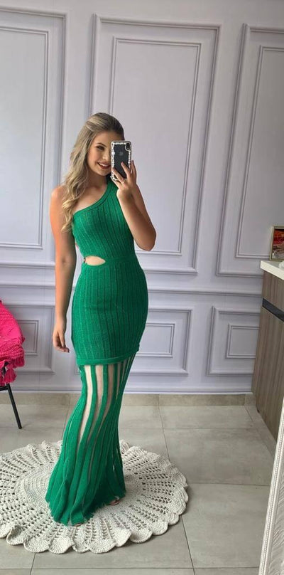 Vestido tricot em fio modal Marina - Ateliê Tricot