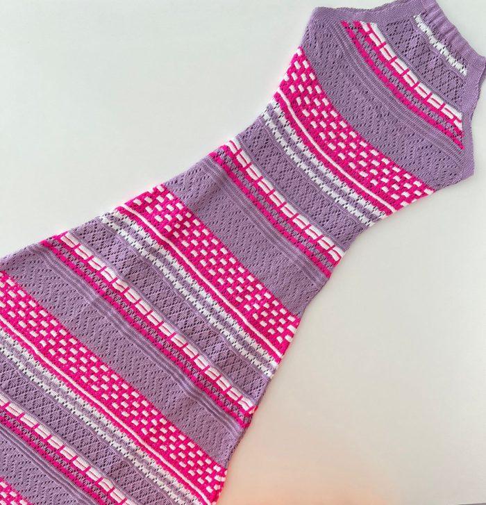 Vestido tricot longo em fio modal Monna - Ateliê Tricot