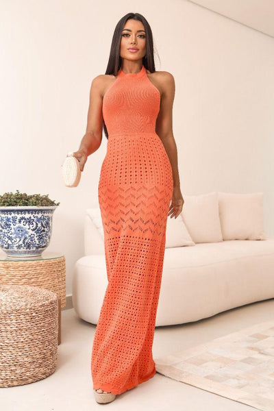 Vestido tricot longo luxo Anabelle - Ateliê Tricot