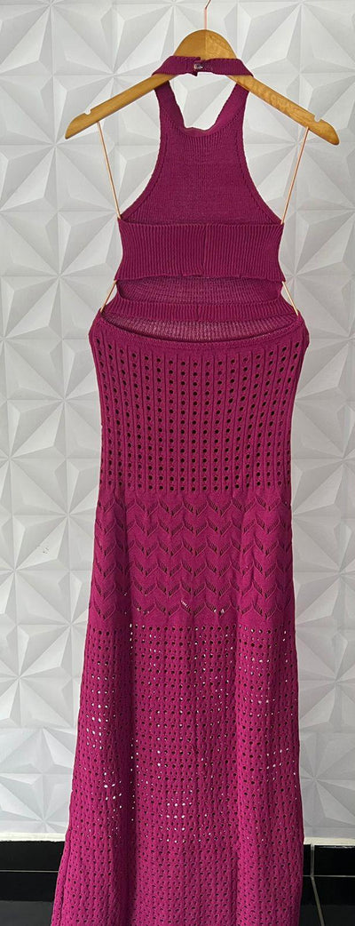 Vestido tricot longo luxo Anabelle - Ateliê Tricot