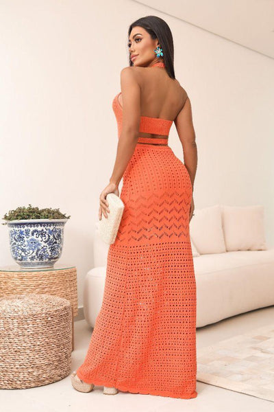 Vestido tricot longo luxo Anabelle - Ateliê Tricot