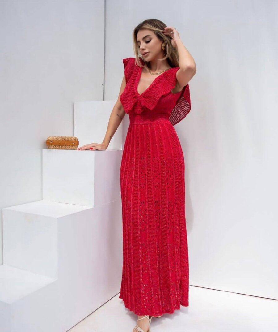 Vestido longo tricot fio modal Tammy - Ateliê Tricot