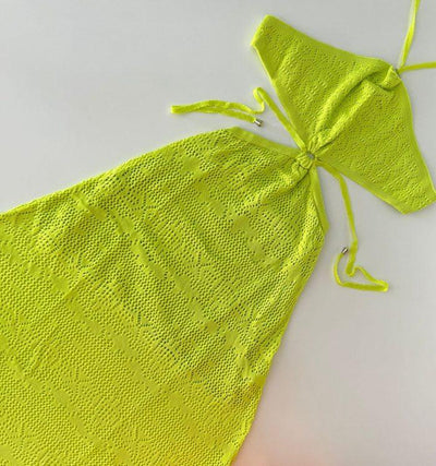 Vestido tricot luxo longo em fio modal Angel - Ateliê Tricot