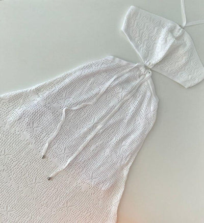 Vestido tricot luxo longo em fio modal Angel - Ateliê Tricot