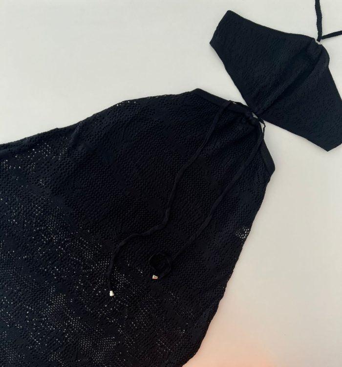 Vestido tricot luxo longo em fio modal Angel - Ateliê Tricot