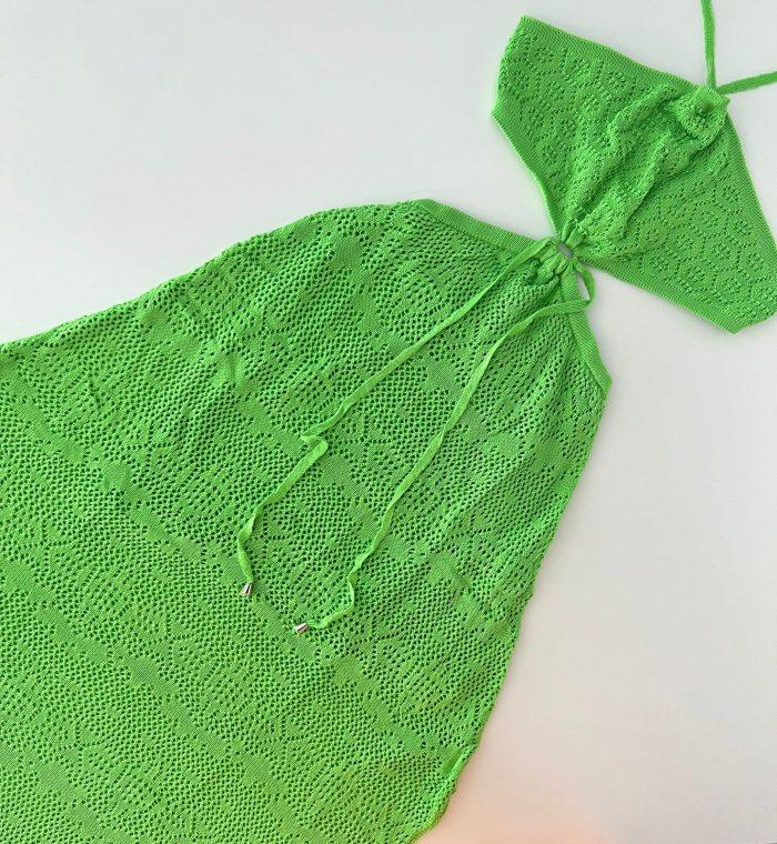 Vestido tricot luxo longo em fio modal Angel - Ateliê Tricot